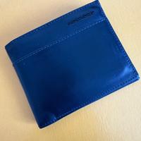 Portafoglio in pelle blu Piquadro