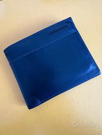 Portafoglio in pelle blu Piquadro