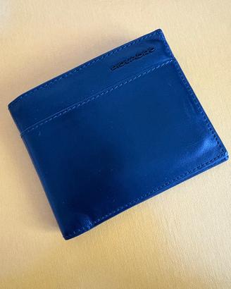 Portafoglio in pelle blu Piquadro
