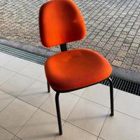 Sedia imbottita da scrivania arancione
