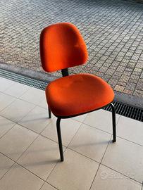 Sedia imbottita da scrivania arancione