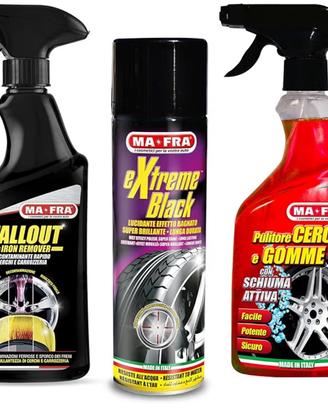 Kit decontaminante e cura ruote ma fra