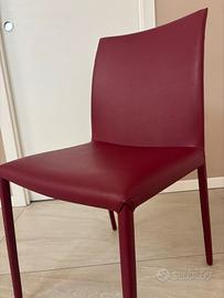 6 Sedie Cattelan in ecopelle - No spedizione