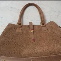 Borsa Vera Pelle  Scamosciata 