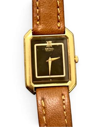 Orologio Seiko Tank  vintage oro e marrone