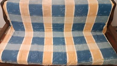 DIVANO LETTO IN LEGNO STILE RUSTICO