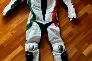 Tuta moto integrale in pelle biesse