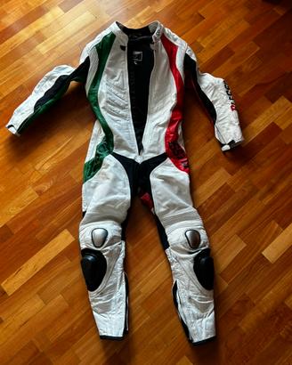 Tuta moto integrale in pelle biesse