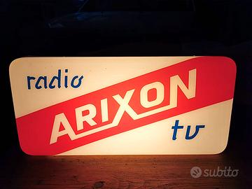 Insegna targa tabella luminosa 1950 RADIO TVARIXON