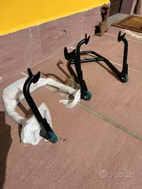 Coppia cavalletti pista per pit bike