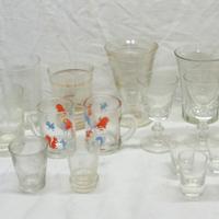 Lotto 34 bicchieri in vetro alcuni vetro soffiato