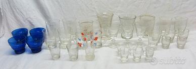 Lotto 34 bicchieri in vetro alcuni vetro soffiato