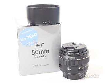 OBIETTIVO CANON EF 50 MM F/1.4 USM. GARANZIA.