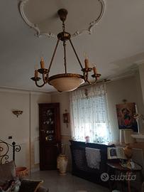 parete attrezzata bifacciale lampadario e appliq 