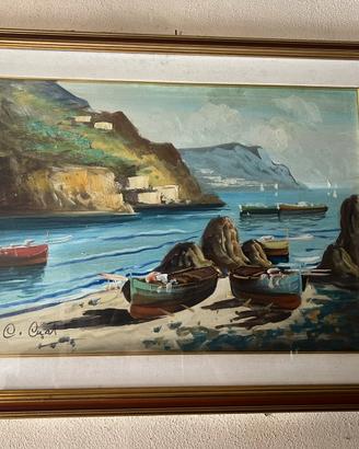 Quadro “barche in spiaggia”