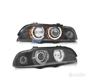 FARI BMW E39 95-00 XENON ANGEL EYES FONDO NERO