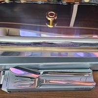 Vassoio per pesce in accaio inox vintage