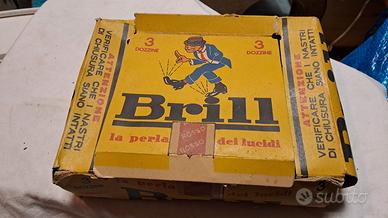 Raro Espositore vintage di lucido da scarpe in lat