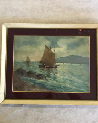 Quadro a olio "Barche a pesca" n°14