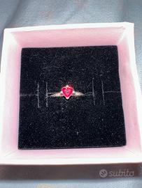 Anello Pandora Cuore Rosso Argento 925