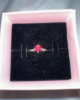 Anello Pandora Cuore Rosso Argento 925