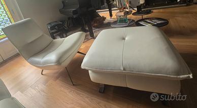 Poltrona e pouf cat. Incanto bianco latte