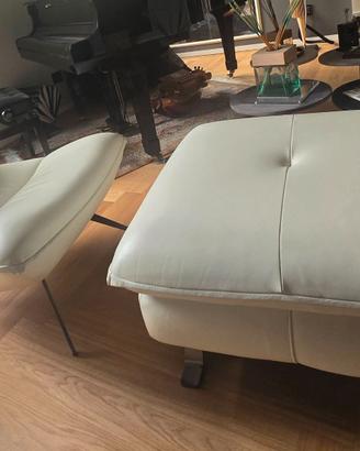 Poltrona e pouf cat. Incanto bianco latte