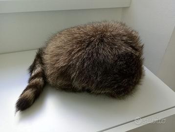 Cappello in vera pelliccia stile David Crockett