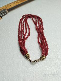 Bracciale Vintage in Corallo Rosso Naturale 