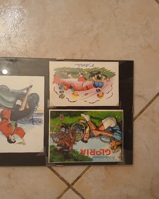 Quadro Vintage con Cartoline d'Epoca Pubblicitarie