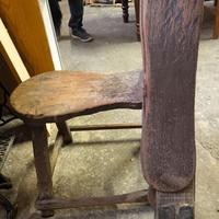 Banco da sellaio con morsa in legno