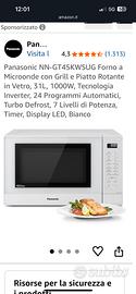 Panasonic, forno a microonde nn-k36hmm, 1000w