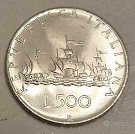 500 lire caravelle argento FDC
