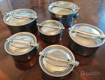 Schiscette Vintage Anni '70 in Acciaio Inox