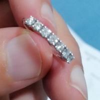 ANELLO VERETTA ORO 18KT E DIAMANTI NATURALI 