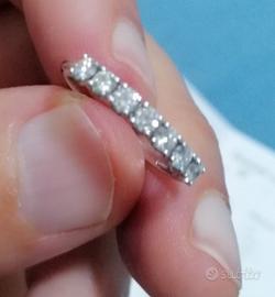 ANELLO VERETTA ORO 18KT E DIAMANTI NATURALI 