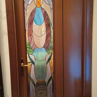 Porta a libro con vetro artistico 