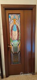 Porta a libro con vetro artistico 
