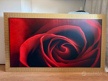 Quadro Rosa Con cornice oro