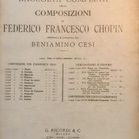 Raccolta completa delle composizioni di F. Chopin