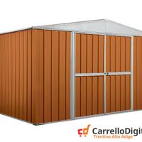Box in lamiera di Acciaio 360x260cm legno chiaro