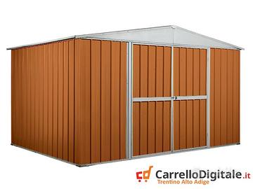 Box in lamiera di Acciaio 360x260cm legno chiaro