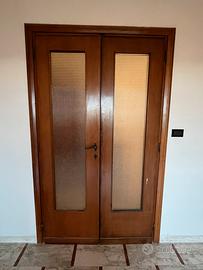 Porta a vetri doppia anta 119x210