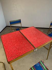 tavolo con sedie portatile vintage