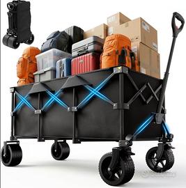 Carrello Da Spiaggia Camping Pieghevole 250lt 