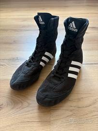 Scarpe da boxe Adidas Box Hog 2 nere e bianche