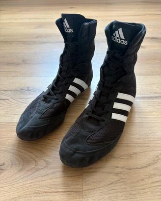 Scarpe da boxe Adidas Box Hog 2 nere e bianche