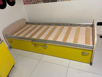 Letto singolo Moretti Compact con 2 cassettoni – o