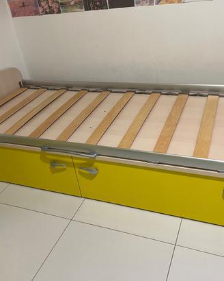 Letto singolo Moretti Compact con 2 cassettoni – o