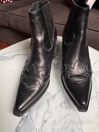 Texani pelle nera taglia 40